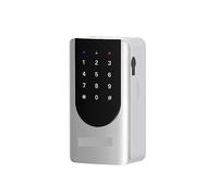 Safe Box, Key Lock Box for House Keys Smart Biometric Unlock Safe for Outside Wall-Mounted 4 Digit Combination Storge(KR-KB150D-Silver)