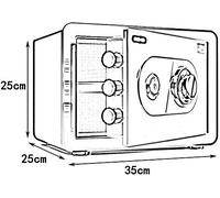 Safe Box Mechanical Password Safe,35 X 25 X 25 CM Small Fireproof, Waterproof And Anti-theft Invisible Safe, All Steel Boxes Are Buried In The Cash Box safety box