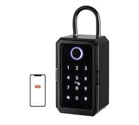 Safe Box, Outdoor Waterproof Safe Security Intelligent Password Storage Lock Tuya or TTLock APP Key Box Anti-Theft Box(TUYA Version)