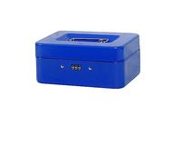 Safe Box, Practical Mini Petty Cash Money Box Stainless Steel Security Lock Lockable Safe Small Fit for House Decoration 3 Size L/XL/XXL(L Blue Password)