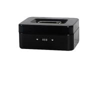 Safe Box, Practical Mini Petty Cash Money Box Stainless Steel Security Lock Lockable Safe Small Fit for House Decoration 3 Size L/XL/XXL(L Black Password)