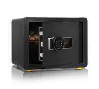 Safe Box,Security Safe, Fireproof Electronic Safety Cabinet with Digital Keypad, Emergency Key, Anti-Peeping Code and Alarmed System/Black/40 X 30 X 30Cm
