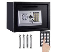 Safe Box with Key, 16L Safety Box Electronic High Security Steel Lock Safes Home Office Digital Money Cash Deposit Jewelry Camera Document Storage Safe Cabinet