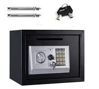 Safe Box with Key Electronic Password Safe Cabinet Fireproof and Waterproof Safe High Security Solid Steel Safe Lock Box 4.6L