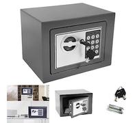 Safe Box with Key Safe Boxes for Home Digital Keypad Safe Box, Electronic Digital Safe, Lockable Storage Box, Digital PIN or Override Key, 23x17x17cm, Mini Safe Box for Hotel Office Jewelry Business