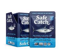 Safe Catch Elite Lowest Mercury Wild-Caught Tuna Fish Pouch, Gluten-Free, Paleo, Keto, Kosher, Non-GMO, High-Protein Food, 3oz Packet, Pack of 12