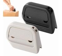 Safe Ceramic Box Cutter, Mini Ceramic Paper Cutter with Auto-Retractable, Portable Compact Box Opener Tool, Stays Sharp Up to 10X Longer (Black+White)