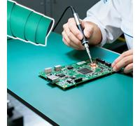 Safe Circuit Board Repair Solder Station Mats, 2' 3 4 5 6 8 10 13 Ft Large Dissipative Conductive Anti Static ESD Rubber Floor Mat for Outdoor/Garage/Tool Shed(1.4x4m/4.6x13.1ft)