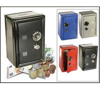 Safe Coin Bank Metal Black Combination Lock Piggy Bank 18X12X10Cm