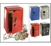 Safe Coin Bank Metal Red Combination Lock Piggy Bank 18X12X10Cm