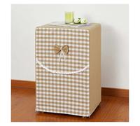 Safe Cover Checkered Pattern Full Cover, Flip-Up Quick Access Dust Cover for Safes/Racks, Multi-Purpose Furniture Protector(Brown,24x16x30"/60x40x75cm)