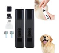 Safe Cut Cat Nail Trimmer, Two Adjustable With 360° Grinding Settings, Low-Vibration Ultra-Quiet Under 40db ＆ Powerful Enough For Thick Claws For All Kinds Pets,2*Black