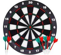 Safe Dartboard Set Ø42cm /16.5-inch for Children and Adults Dartboard with 6 Darts Set