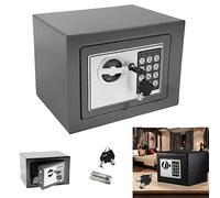 Safe Deposit Box, Electronic Safe, Lockable Storage Box, Electronic Digital Safe, Wall Mounted Mini Safe Box, with Carpet & 125px Bolts, Portable Safe Box for Home Hotel Offic Safe, 9.05x6.69x6.69''