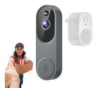 Safe Doorbell Camera, Safedoorbell Camera Wireless, The Smarter Way to Protect Your Home, Smart Wifi Doorbell Cameras, with Motion Detection, Night Vision (Gray)
