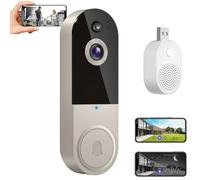 Safe Doorbell, Safe Doorbell Camera Wireless, The Smarter Way to Protects Your Home, 1080p Smart Wireless Video Doorbells Camera Chime with AI Motion Detection Night Vision (T50-B)