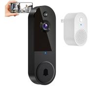 Safe Doorbell, Safe Doorbell Camera Wireless, The Smarter Way to Protects Your Home, 1080p Smart Wireless Video Doorbells Camera Chime with AI Motion Detection Night Vision (M50 -A)