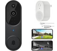 Safe Doorbell-The Smarter Way to Protect Your Home, Night Vision, 1080p Smart Wireless Video Doorbell Camera Chime, Wireless Wi-Fi Video Doorbell, Safedoorbell (M50 Black)