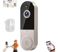 Safe Doorbell-The Smarter Way to Protect Your Home, Safe Door Bell with Camera, 1080P Smart Video Wireless Doorbell with Chime, AI Motion Detection Night Vision (C)