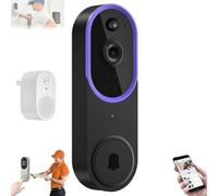Safe Doorbell-The Smarter Way to Protect Your Home, Safe Door Bell with Camera, 1080P Smart Video Wireless Doorbell with Chime, AI Motion Detection Night Vision (D)