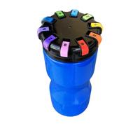 Safe Drink Classic - 32oz Reusable Locking Bottle Patented Anti-Drink Spiking Technology, Drink Spiking Prevention (Blue, 32 oz)
