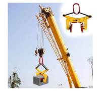 Safe Durable Yellow Lifting Clamps with Pull Ring & Rubber Chuck, Heavy Duty Stone Lifting Clamps, Plate Vertical Clamp for Factories/Mines/Highways, Yellow-4.7-5.5 inches/12-14cm