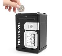 Safe for Kids, Bank Safe, Pretend Toy Cash Box with Password Coin Collector for Financial Education Youth Allowance Tracking Adult Boy Girl