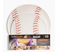 Safe Grabs: Original Microwave Mat as Seen on Shark Tank | Splatter Guard, Trivet, Hot Pad, Pot Holder, Minimize Mess (BPA Free, Heat Resistant, Dishwasher Safe), Baseball