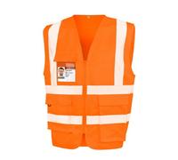 Safe-Guard By Result Mens Polycotton Heavy Duty Rail Hi-Vis Vest