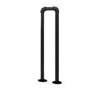 Safe Handle Metal Stair Railing for 1-3 Steps, Non-Slip Pipe Guardrail for Garden, Porch, Deck & Kindergarten - Black 90cm/35.4in - Durable & Easy to Install
