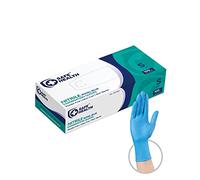Safe Health Blue Nitrile Exam Gloves - Small | 3.5 Mil Box of 100 | Powder - Free Latex - Free | Finger Textured - Disposable - Medical Grade | Food - Tattoo