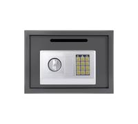 Safe, Lock & Safe Digital Depository,16L Home Digital Safe Electronic Cabinet Safes Cash Box Wall Safe with 2 Manual Override Keys,Money Box Wall Mounted for Office Hotel (Grey)