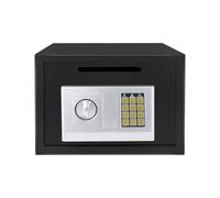 Safe, Lock & Safe Digital Depository,16L Home Digital Safe Electronic Cabinet Safes Cash Box Wall Safe with 2 Manual Override Keys,Money Box Wall Mounted for Office Hotel (Black)