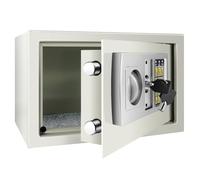 Safe, Lock & Safe Digital Depository,8.5L Home Digital Safe Electronic Cabinet Safes Cash Box Wall Safe with 2 Manual Override Keys,Money Box Wall Mounted for Office Hotel (White)