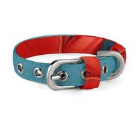 Safe Personalized Dog Collar A Red Feather Adjustable Pet Collar for Medium and Small Dogs Cats