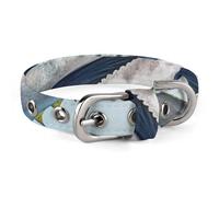 Safe Personalized Dog Collar Bluefin Tuna Thunnus Adjustable Pet Collar for Medium and Small Dogs Cats