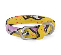 Safe Personalized Dog Collar Bright Colored Curves Adjustable Pet Collar for Medium and Small Dogs Cats