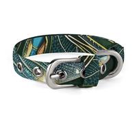 Safe Personalized Dog Collar Dragonfly Green Adjustable Pet Collar for Medium and Small Dogs Cats