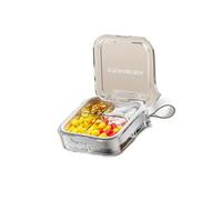 Safe pill storage sealed evidence large capacity 7 day portable organizer food grade PC silicone material sturdy PC silicone pill container