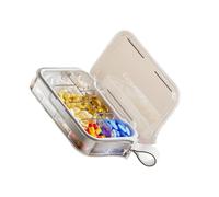 Safe pill storage sealed evidence large capacity 7 day portable organizer food grade PC silicone material sturdy PC silicone pill container