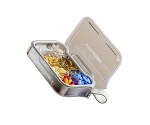 Safe pill storage sealed evidence large capacity 7 day portable organizer food grade PC silicone material sturdy PC silicone pill container