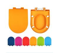 Safe PP Toilet Seat, Universal U-Shape Soft Close Toilet Seat, Quick Release Hinge for Standard Fixtures, Rose Red (ge)