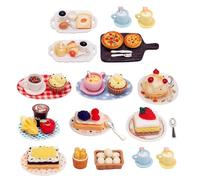 Safe Resin Tiny Dessert Dollhouses Accessories For Scene Display And Childrens Play Creative Collectible Dollhouses Bakery Items