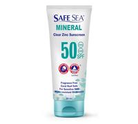 Safe Sea Zinc Oxide Sunscreen SPF50 | Clear Mineral Face Sunscreen Without White Cast | Anti-Jellyfish Sting Protective Lotion | Coral Reef Safe | Travel Size - 60ml (1 tube) (Pack of 6)