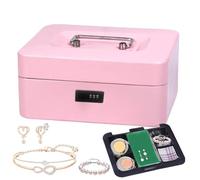 Safe, Secure Portable - Safety Lock, Reusable Portable Key Box, Security Lock with Code for Cards, Changes, Jewelry, Keys