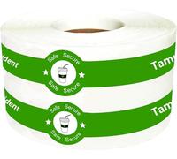 Safe Secure Tamper Evident Seals Stickers for Drink Lids 1" x 9" - 500 Pcs Food Delivery Stickers Sealed for Freshness Labels Drink Food Seal Stickers (Green, 1 X 9 Inch)