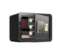Safe Small Home Safe,Fireproof and Anti-Theft Steel Security Storage Box,Fingerprint Password Lock Secret Cash Box, Wall-Mounted,Black