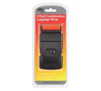 Safe & Sound 2" X 75" with Three Dial Combination Lock Luggage Strap, 17 cm, Assorted