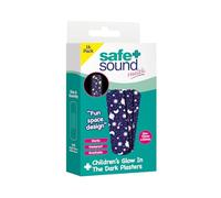 Safe & Sound Children’s Glow in The Dark Plasters - 16 Pack Space Design Waterproof Breathable Kids Plasters 70mm x 20mm Sterile Adhesive Bandages