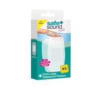 Safe & Sound Extra Large Waterproof Plasters XL - Pack of 6 - Breathable, Flexible & Sterile Bandages with Large Non-Stick Wound Pad (100mm x 50mm)